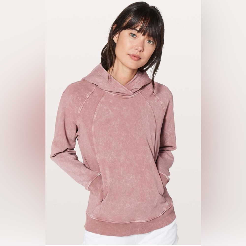 Lululemon Scuba Pullover Hooded Sweater Washed Quicksand Sz 2